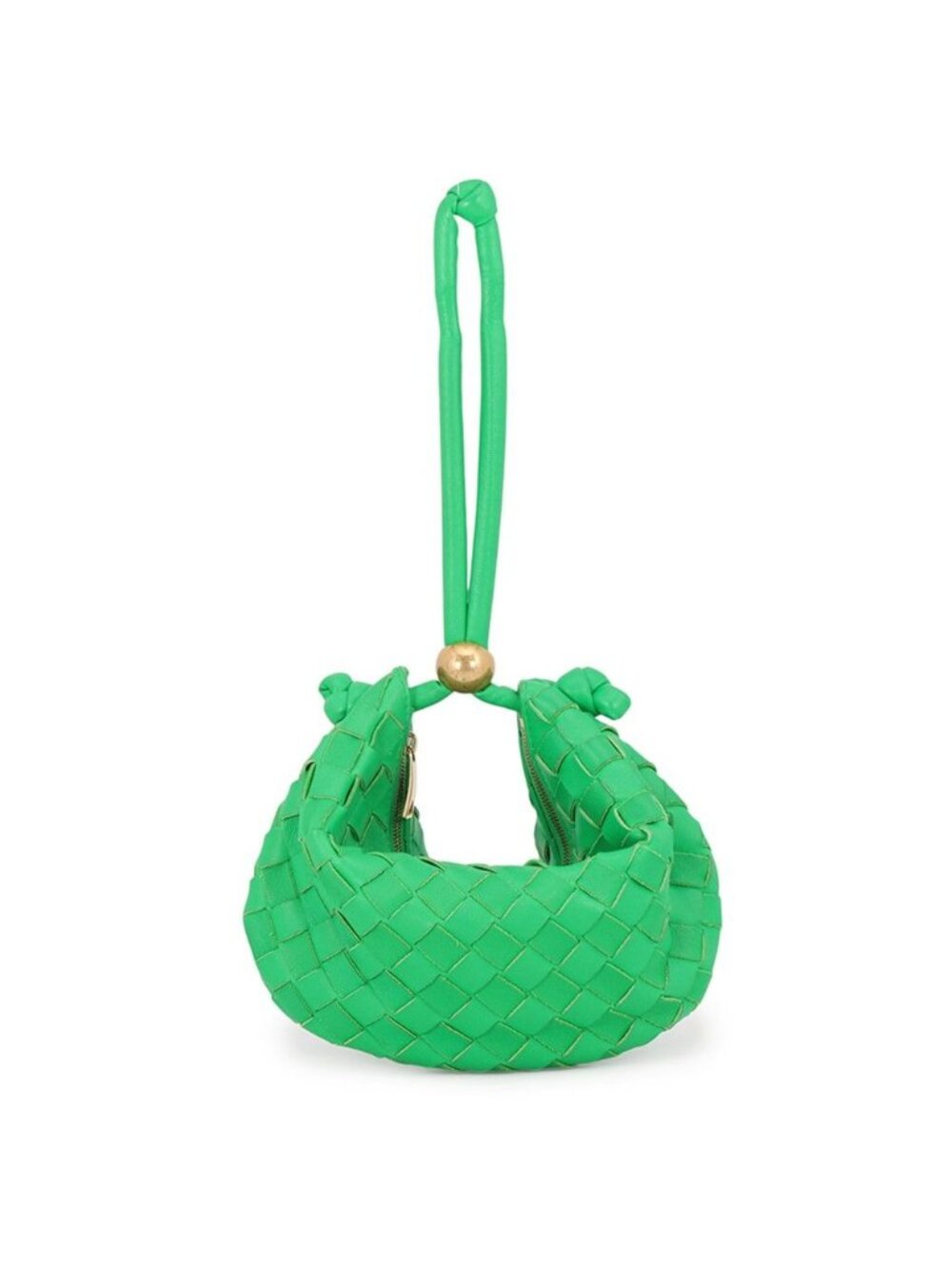 Bottega Veneta Handbag Intrecciato Small Turn Pouch Lambskin Green